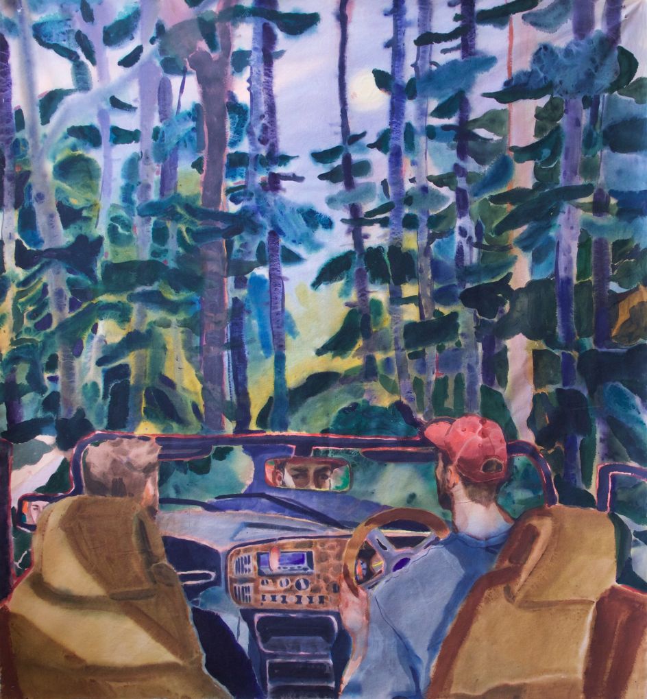 Trying to Travel the Spaces Between Us, 2019, Acrylic on canvas, 190 x 180 cm