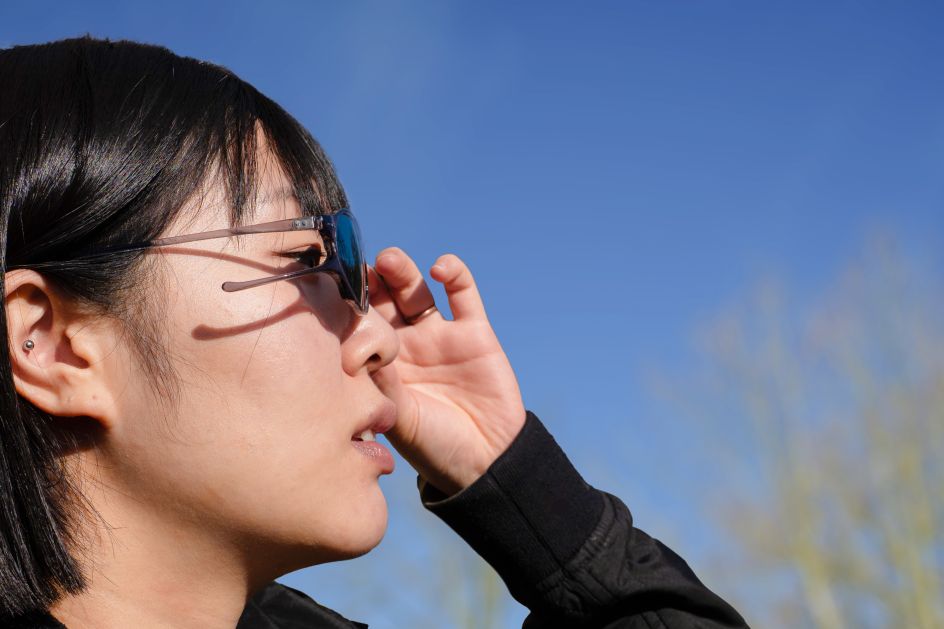 Prototype of glasses worn by Seongbee Han