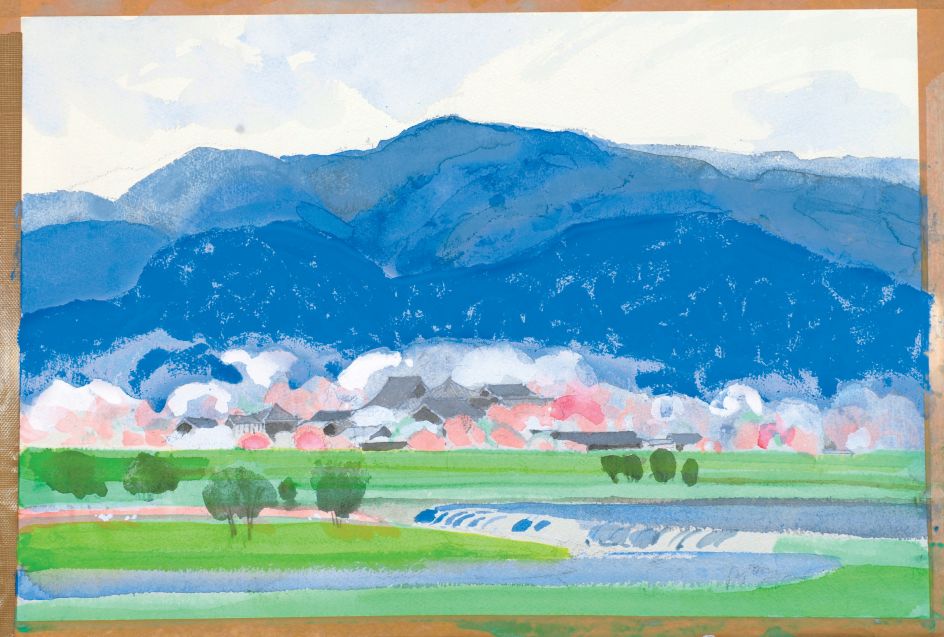 Hōrin-ji, Arashiyama (Arashiyama hōrin-ji) from ‘In and Around The Capital’ (Courtesy of Mori no naka no ie, Anno Mitsumasa Art Museum, Wakuden)