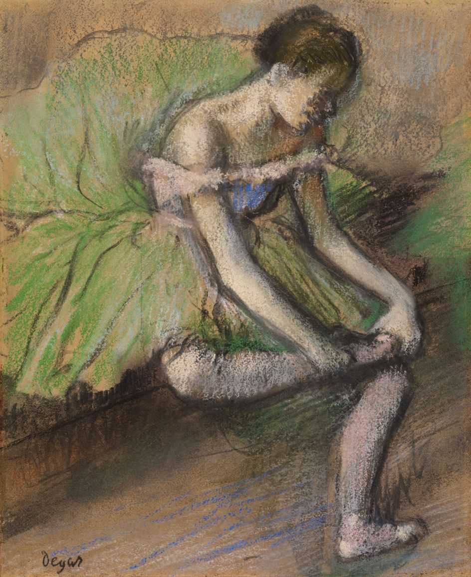 Hilaire-Germain-Edgar Degas The Green Ballet Skirt about 1896 Pastel on tracing paper 45 x 37 cm The Burrell Collection, Glasgow (35.242) © CSG CIC Glasgow Museums Collection
