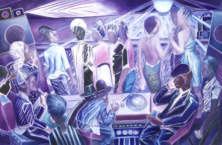 Denzil Forrester, ‘Duppy Deh’, 2018. Oil on canvas, 201 x 305cm (79 1/8 x 120 1/8in). Copyright Denzil Forrester. Courtesy the artist and Stephen Friedman Gallery, London