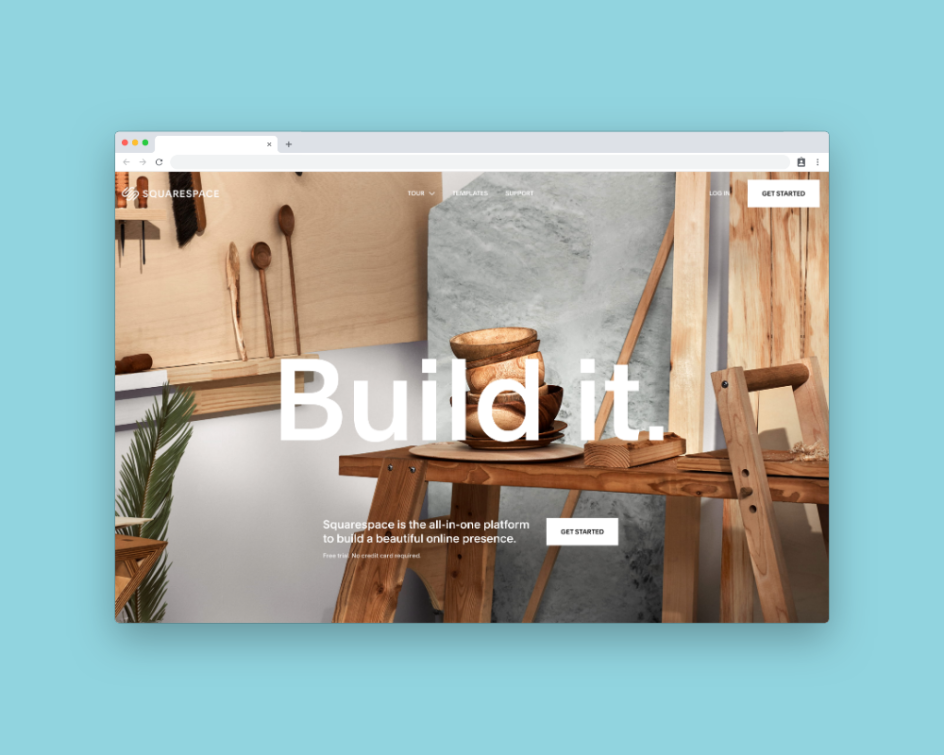 Squarespace, one of our recommended website builders
