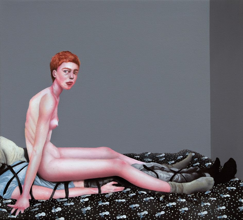 2 Gold Street, 2019, Oil and acrylic on canvas, 11x12 inches © Alannah Farrell