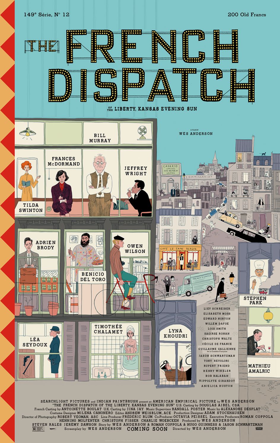 The French Dispatch movie poster. Courtesy of Searchlight Pictures. © 2021 20th Century Studios All Rights Reserved