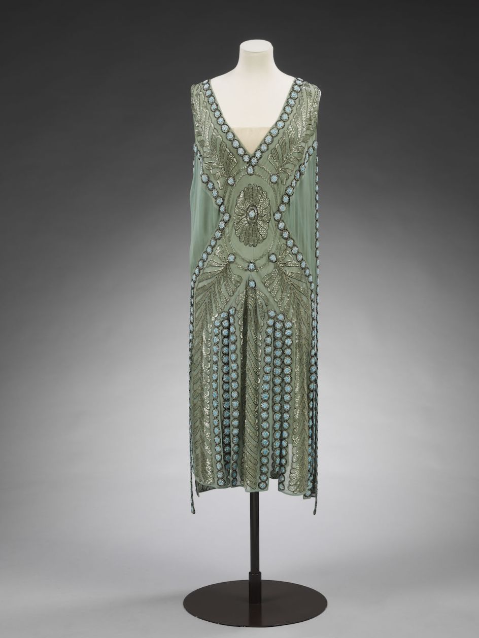 Silk georgette and glass beaded, Salambo  dress previously owned by Miss Emilie Grigsby Jeanne Lanvin Paris 1925 © Victoria and Albert Museum London
