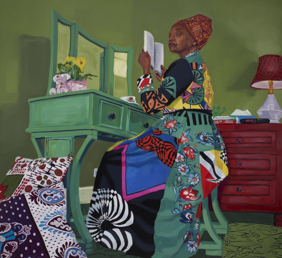 The Ascendents XVI, 2021, oil on canvas. Courtesy the artist and Pippy Houldsworth Gallery, London. © Wangari Mathenge 2021 Photo: Brian Griffin