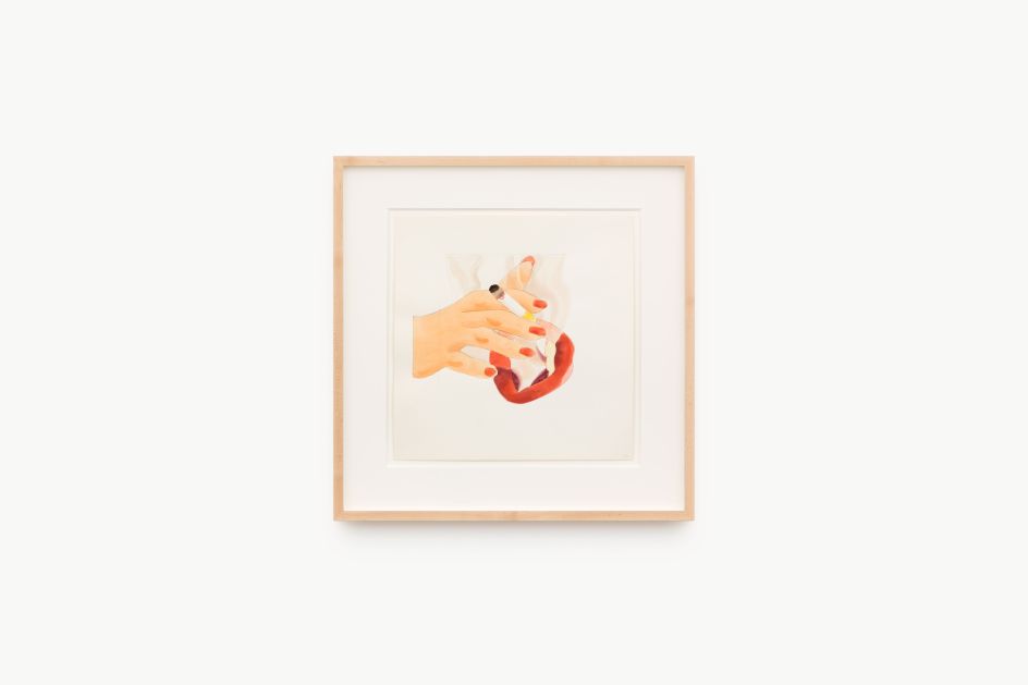 Tom WESSELMANN, Smoker Study, 1973 pencil and thinned liquitex on paper 12 x 11 7/8 inches 30,48 x 30,16 cm