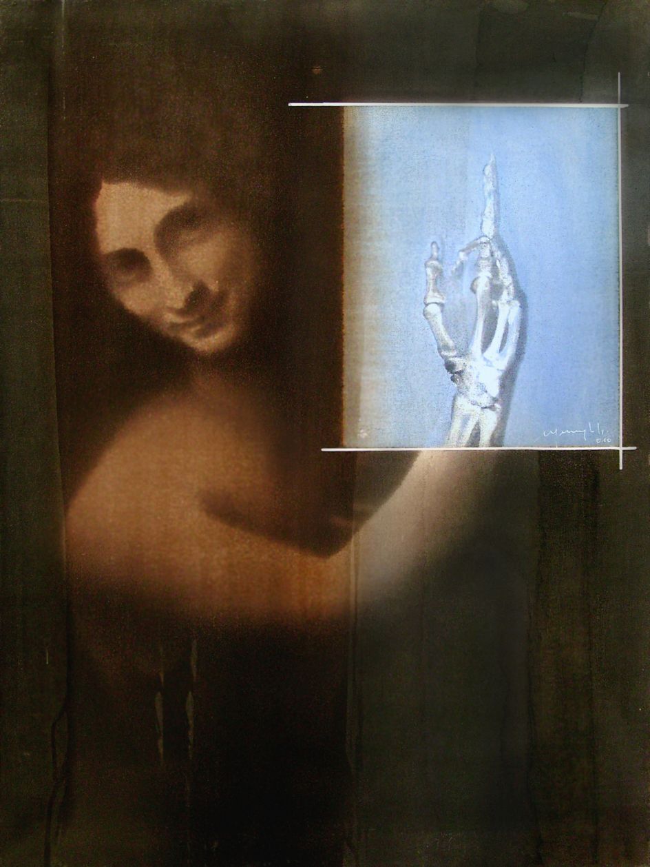 Grandi Maestri:Leonardo, San Giovanni Battista, 2010 Alcohol on pigmented canvas. 80 x 60 cm (31.5 x 23.6 in)