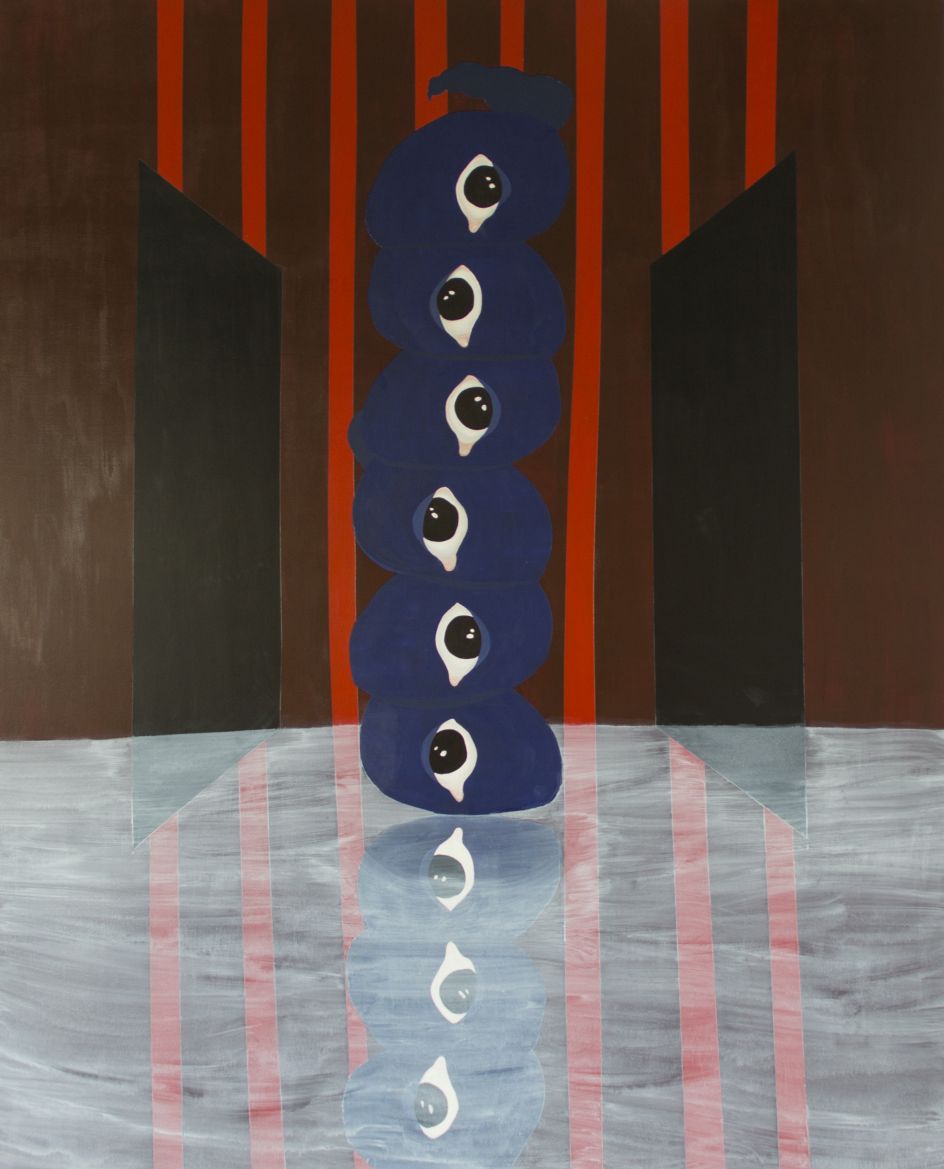 Alexandria Smith, Meeting of the Minds (2018), acrylic and oil on canvas. Courtesy of the artist and Galleria Anna Marra, Rome