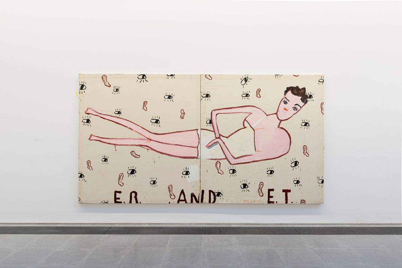 Rose Wylie, Installation view, 'Quack Quack' Serpentine Sackler Gallery, London (30 November 2017 – 11 February 2018) © 2017 Mike Din