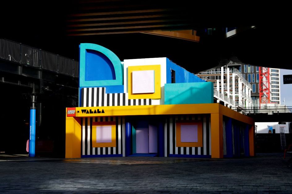 Camille Walala's HOUSE OF DOTS installation for LEGO at Coal Drops Yard from 28 January - 2 February. Photo credit Getty Images