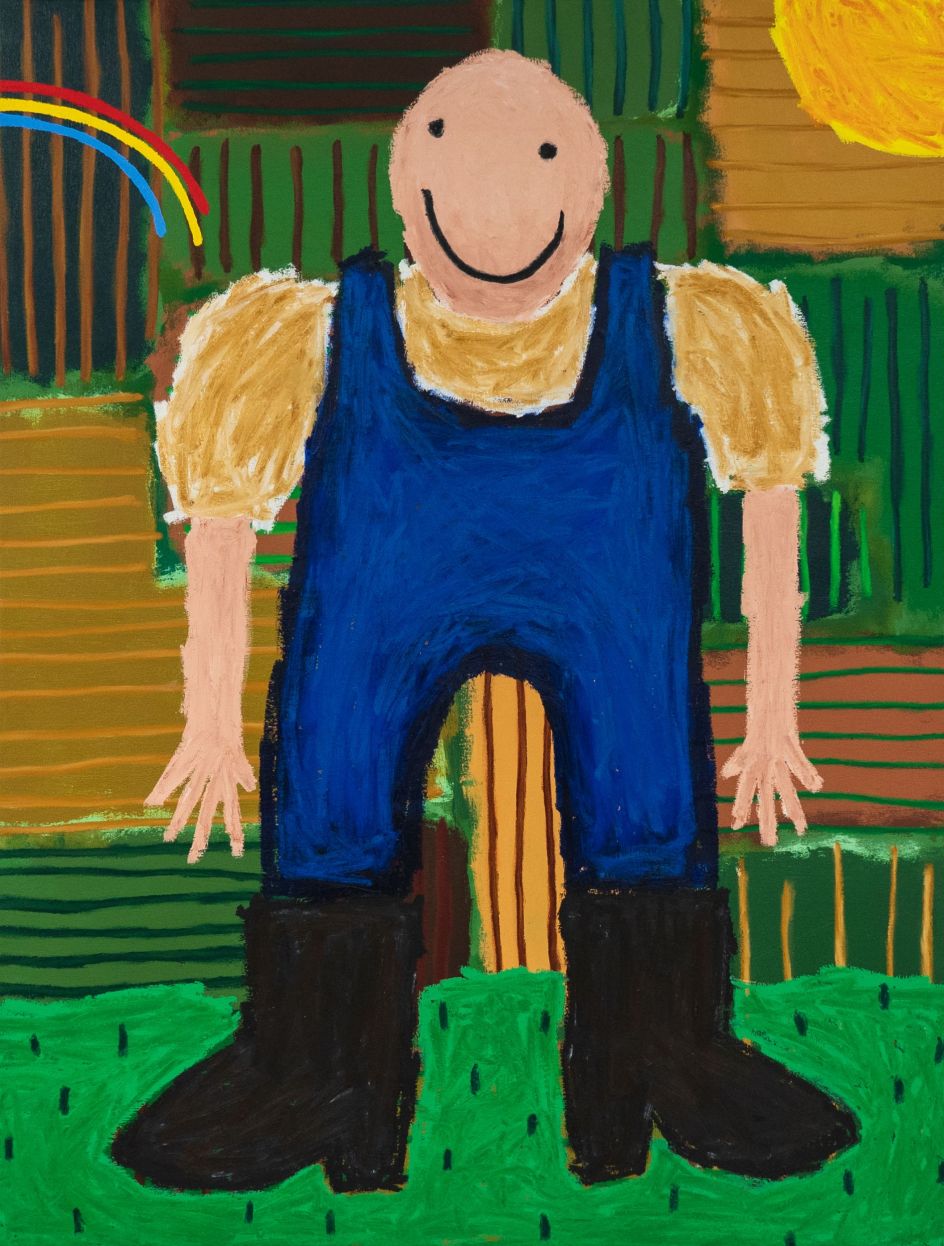 And This I Would Fight For, 2019, Acrylic, oil stick and spray paint on canvas © Hunter Potter