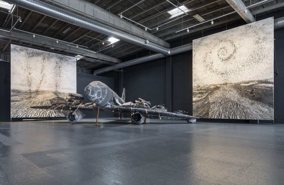 Anselm Kiefer. For Louis-Ferdinand Céline: Voyage au bout de la nuit. Installation shot, Copenhagen Contemporary 2016. Photo: Anders Sune Berg