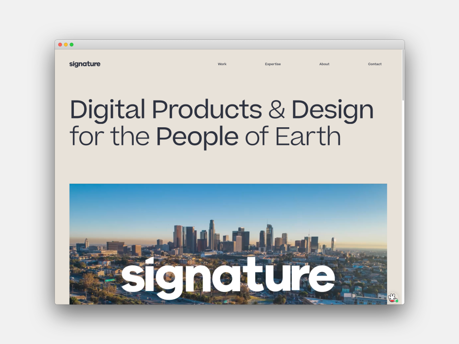 Signature, demonstrating the Muted Earth Tones trend