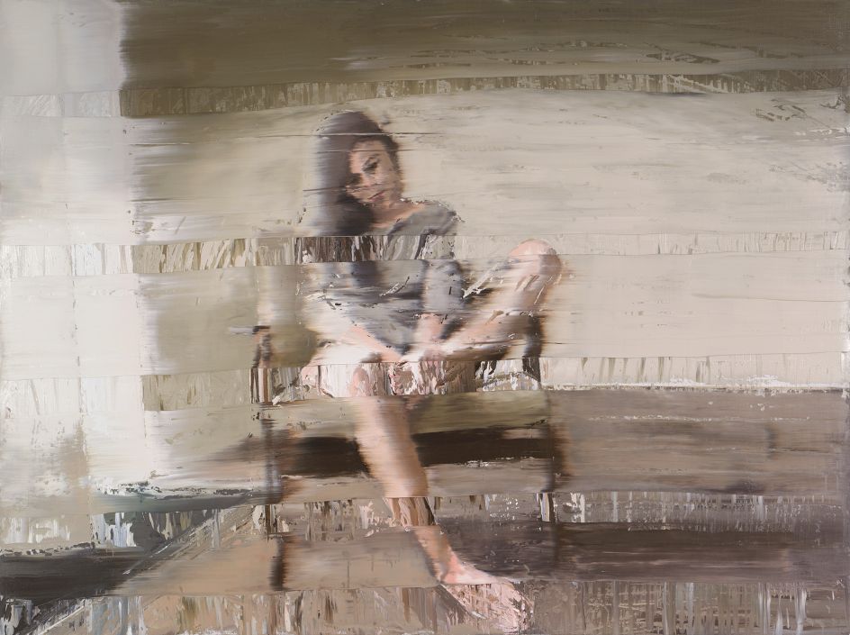 Woman With 60's Chair, 2018, Oil on canvas, 150 x 200 cm, Opera Gallery