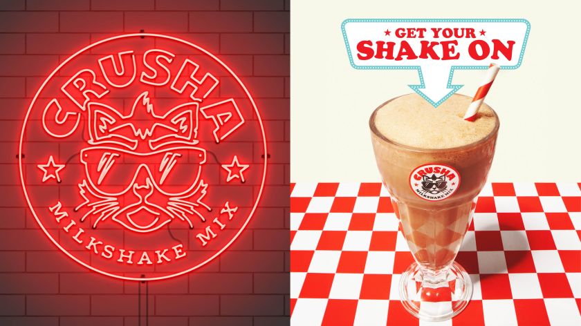 Crusha's new identity is a mashup of American diners, Grease and teenage rebellion