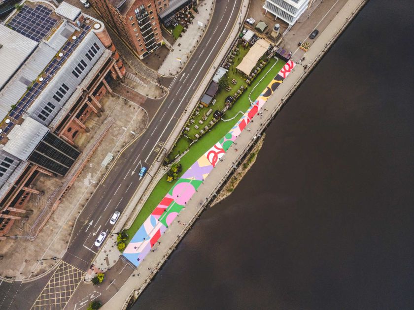 Spectacular 90-metre artwork adds life and colour to Newcastle Quayside