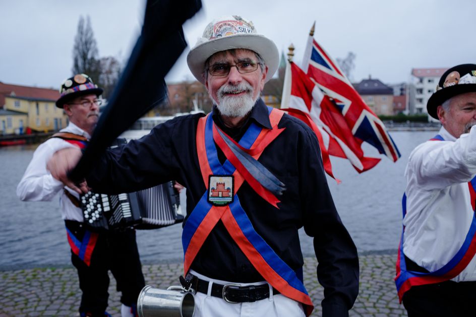 Bob brought Morris dancing to Denmark when he moved there 32 years ago. He had to give up his British citizenship to live there permanently and is married to a Dane.