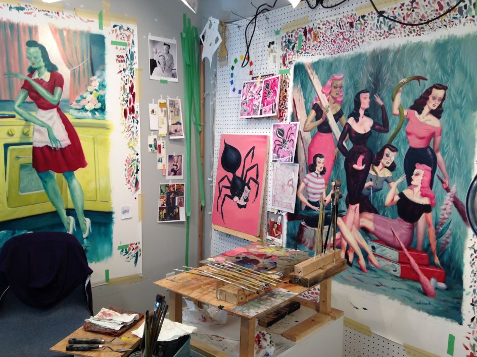 Ryan's studio © Ryan Heshka