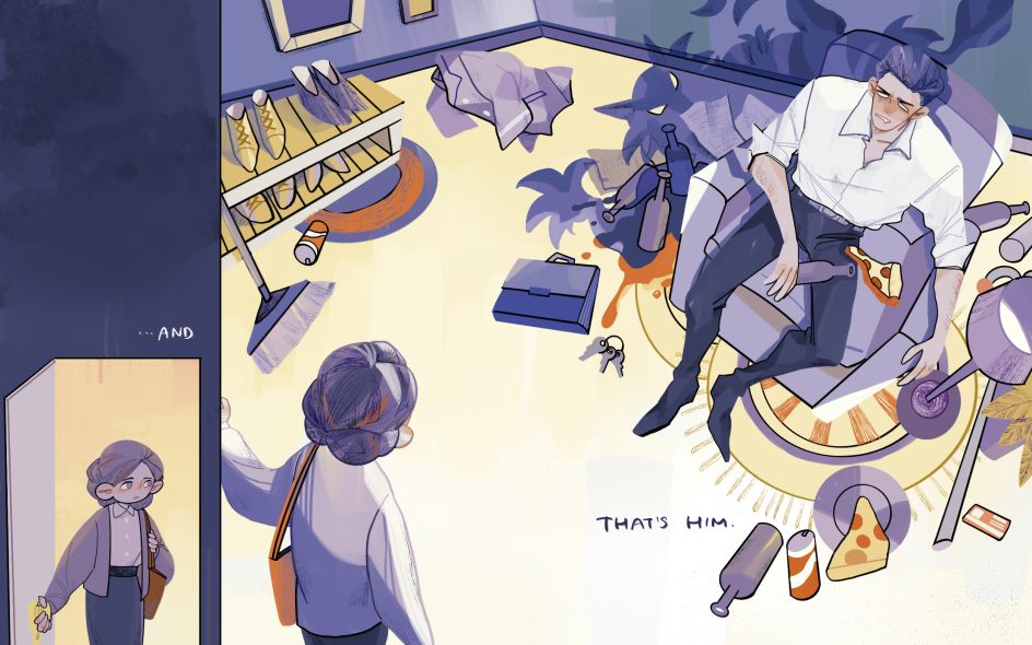 At the end of the book the wife is driven over the edge