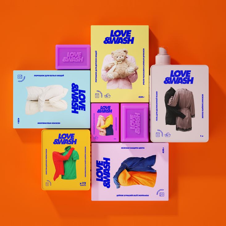 Love&wash by Alexander Cherkasov. Winner in the Packaging Design Category, 2019-2020.