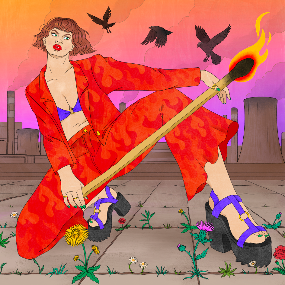 Ellie channelled her climate rage and hope for the future into this piece