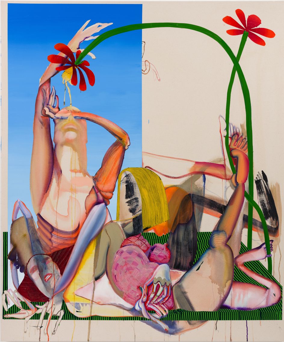 Christina Quarles Let Us In Too (Tha Light) 2018 Acrylic on canvas 182.9 cm x 152.4 cm Courtesy of the artist, Pilar Corrias, London, and Regen Projects, Los Angeles / Photo: Fredrik Nilsen Studio