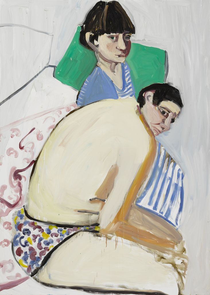 The Squid and the Whale, 2017 Oil on board 214 x 152 cm 84 1/4 x 59 7/8 in  © Chantal Joffe  Courtesy the artist and Victoria Miro, London / Venice