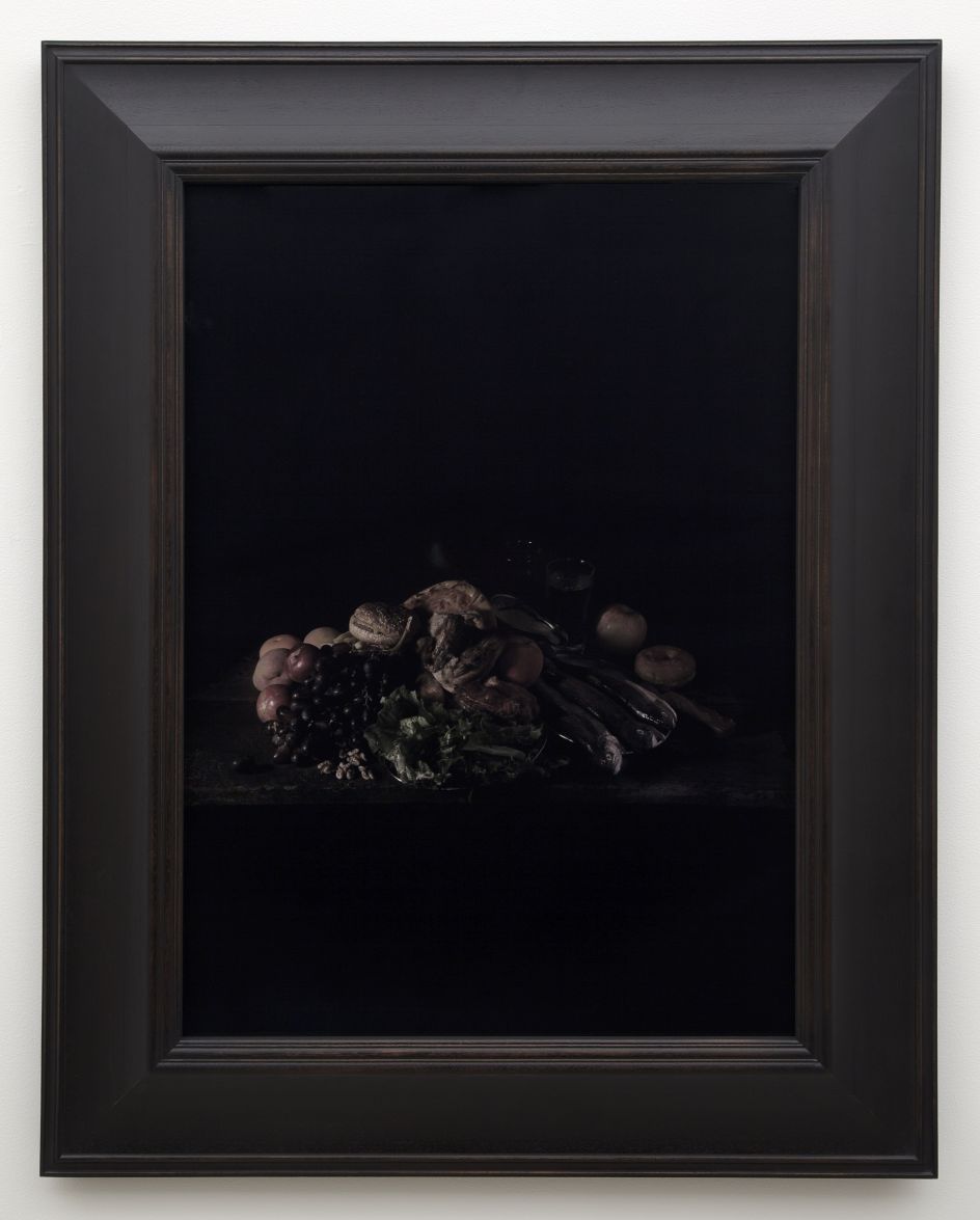 Mat Collishaw, Last Meal on Death Row, Texas (Juan Soria), 2011, C-type photographic print, Frame Red Grandis timber, rubbed back with black lacquer finish, 89 x 64 cm (35 x 25 ¼ in).