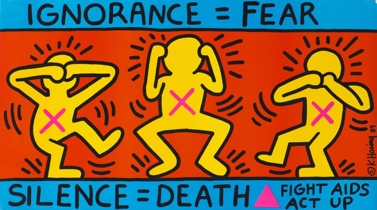 Keith Haring, 1958–1990 Ignorance = Fear 1989 Poster 660 x 1141 mm Collection Noirmontartproduction, Paris