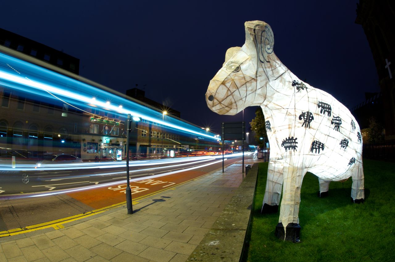 Arthur the Sheep Light Night 2010. All images courtesy of the artists and Pyramid. Via Creative Boom submission.