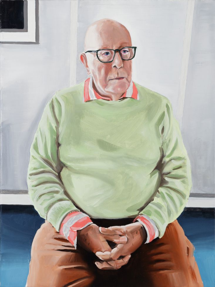 Portrait of Richard Wilson, oil on linen, 2020 © Paul Gervais