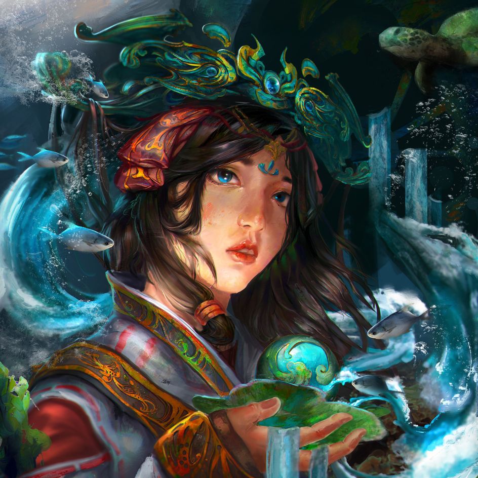 Human and Sea Illustration by Liu Xiaorong and Huo Kai is Winner in Arts, Crafts and Ready-Made Design Category, 2019 - 2020