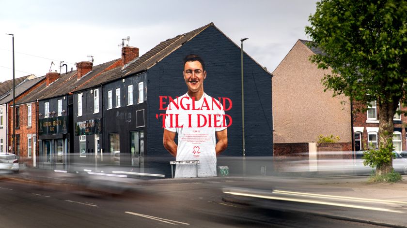 Larger-than-life murals honour young football fans lost to heart disease