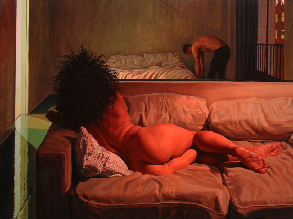 Nude Reclining - Oil on wood, 2015