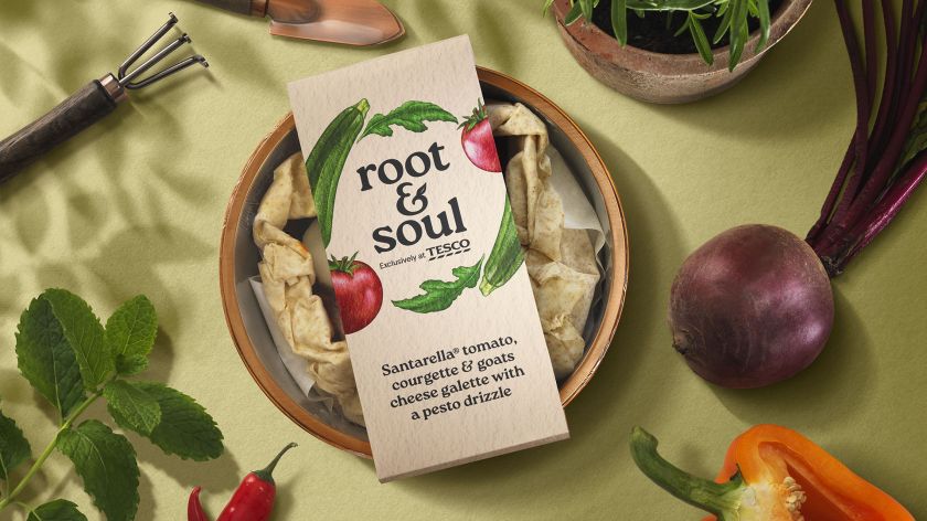 Tesco's Root & Soul brand identity turns plant-based eating from bland to bold