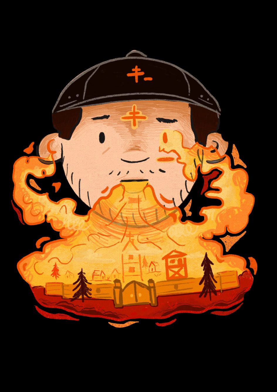 Work by illustration student Barney Russell (Anglia Ruskin University)