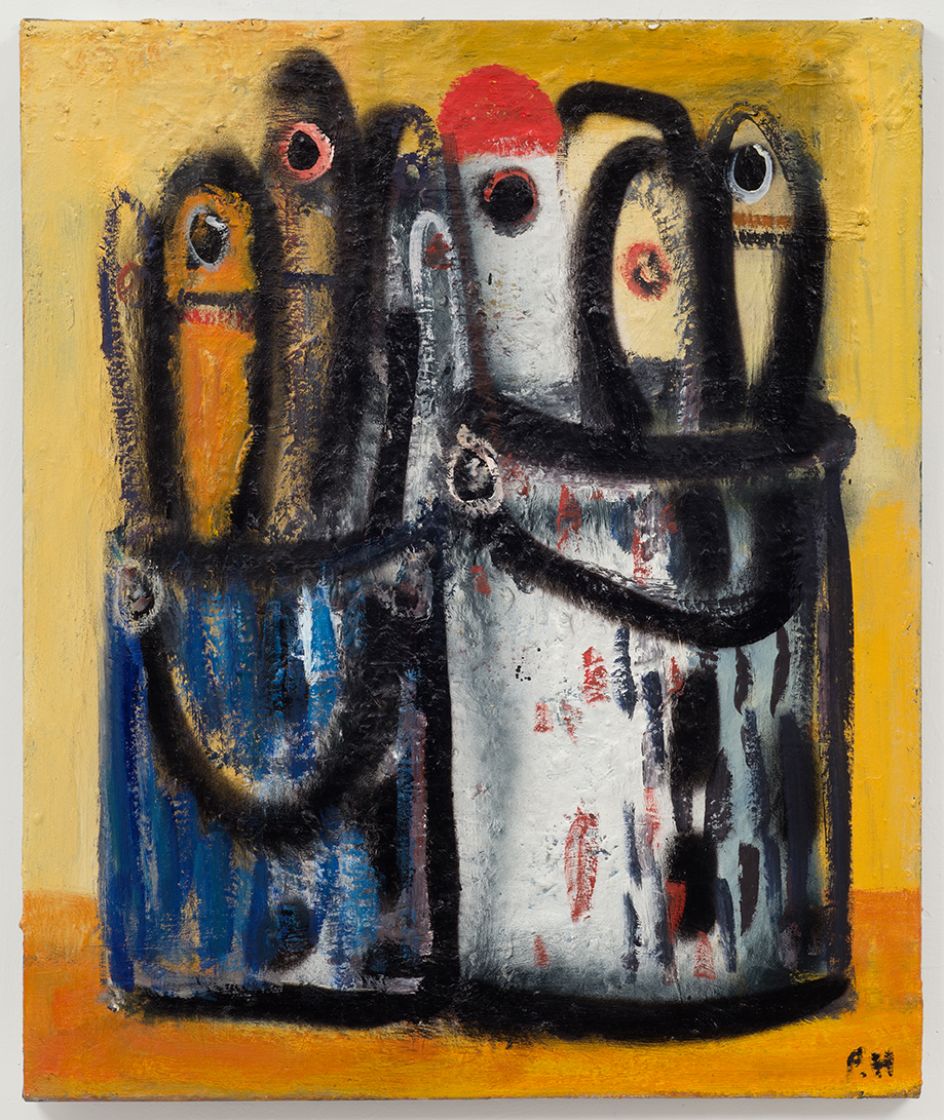 Paul Housley, Brush Buckets, 2016. Oil on canvas, 65 x 40 cm. Courtesy of the artist.
