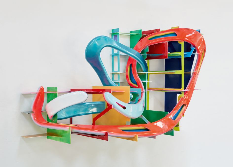 Frank Stella, Leeuwarden II, 2017, painted metal, 171 x 295 x 106 cm. Picture credit: artwork © Frank Stella (pages 34-5)