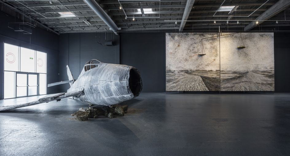 Anselm Kiefer. For Louis-Ferdinand Céline: Voyage au bout de la nuit. Installation shot, Copenhagen Contemporary 2016. Photo: Anders Sune Berg