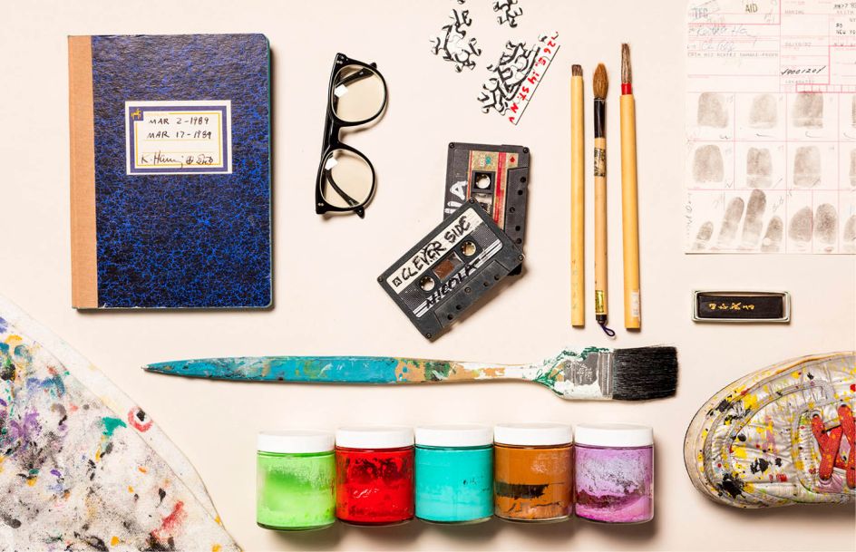 Objects from Keith Haring's studio, New York, NY. Courtesy Keith Haring Foundation Archive