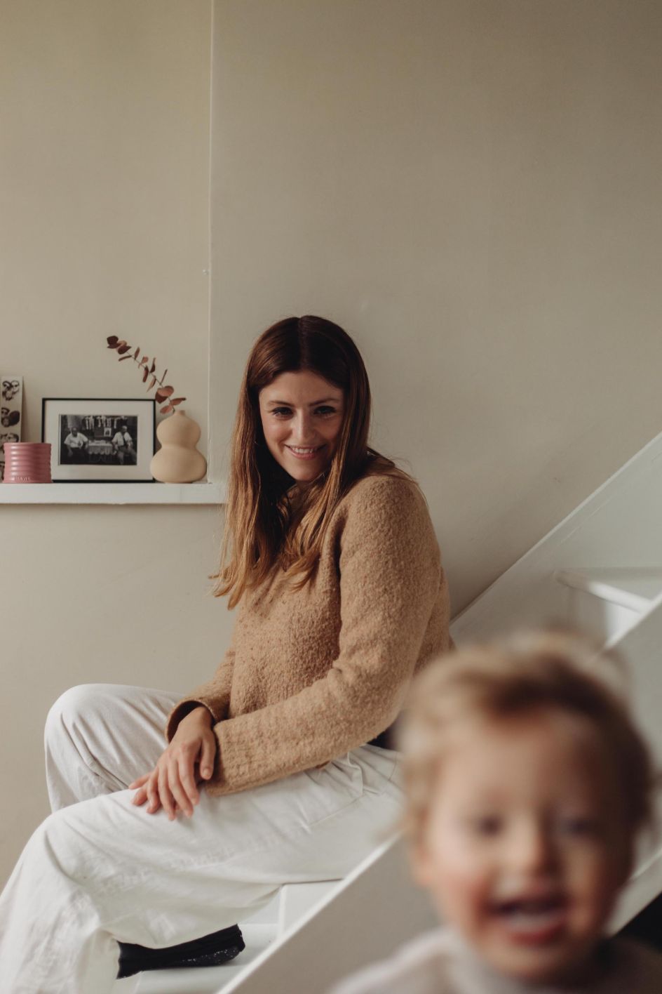 Set designer Amy Friend and her son Raf