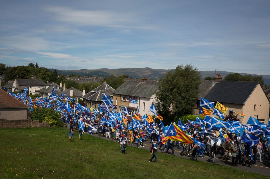 Pro-Scottish Independence march, in Bannockburn, Scotland, 23 June 2018. © Jeremy Sutton-Hibbert
