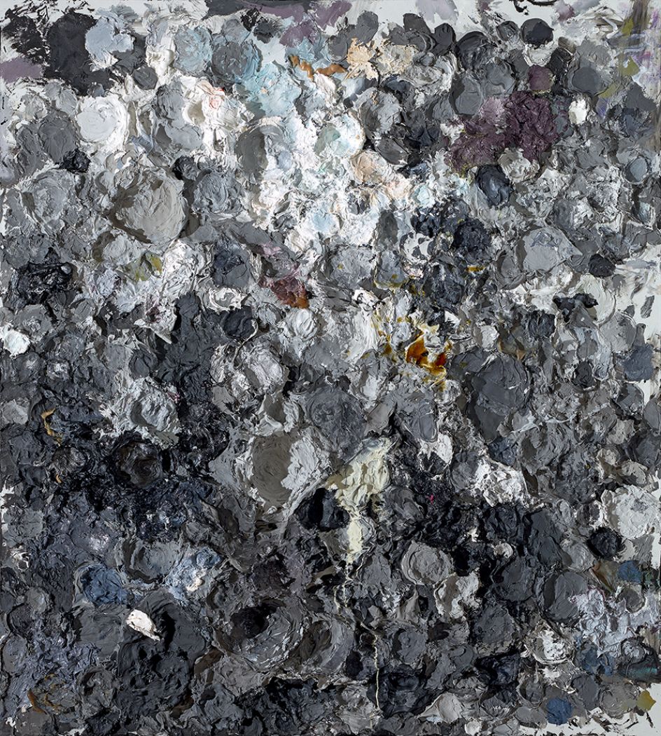 Secundino Hernández Untitled, 2017 Acrylic, oil, alkyd and lacquer on linen 201 x 181 x 25 cm (79 1/8 x 71 1/4 x 9 7/8 in) Courtesy the Artist and Victoria Miro, London © Secundino Hernández