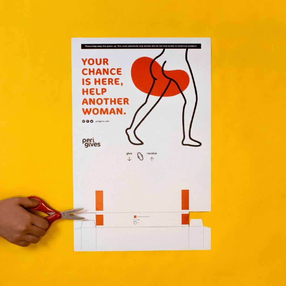 Perigives Humanitarian Movement Poster by Erin Da Eun Song, Jae Who and Yitong Shen. Winner in the Social Design Category, 2018-2019.