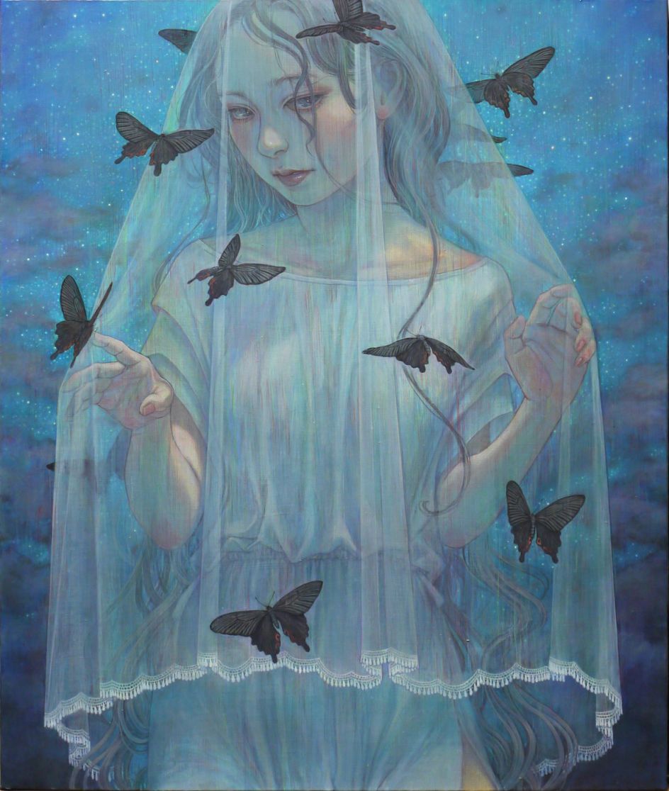 © Miho Hirano – Dialogue. Oil on canvas 29 x 24