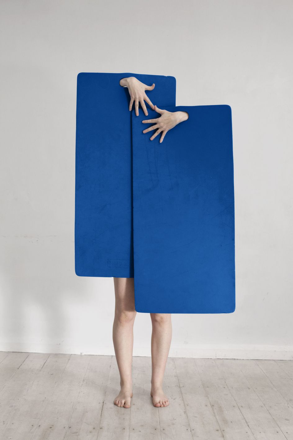 I Was Never Good at Yoga, Blue Yoga Mats, May 2015, © Polly Penrose
