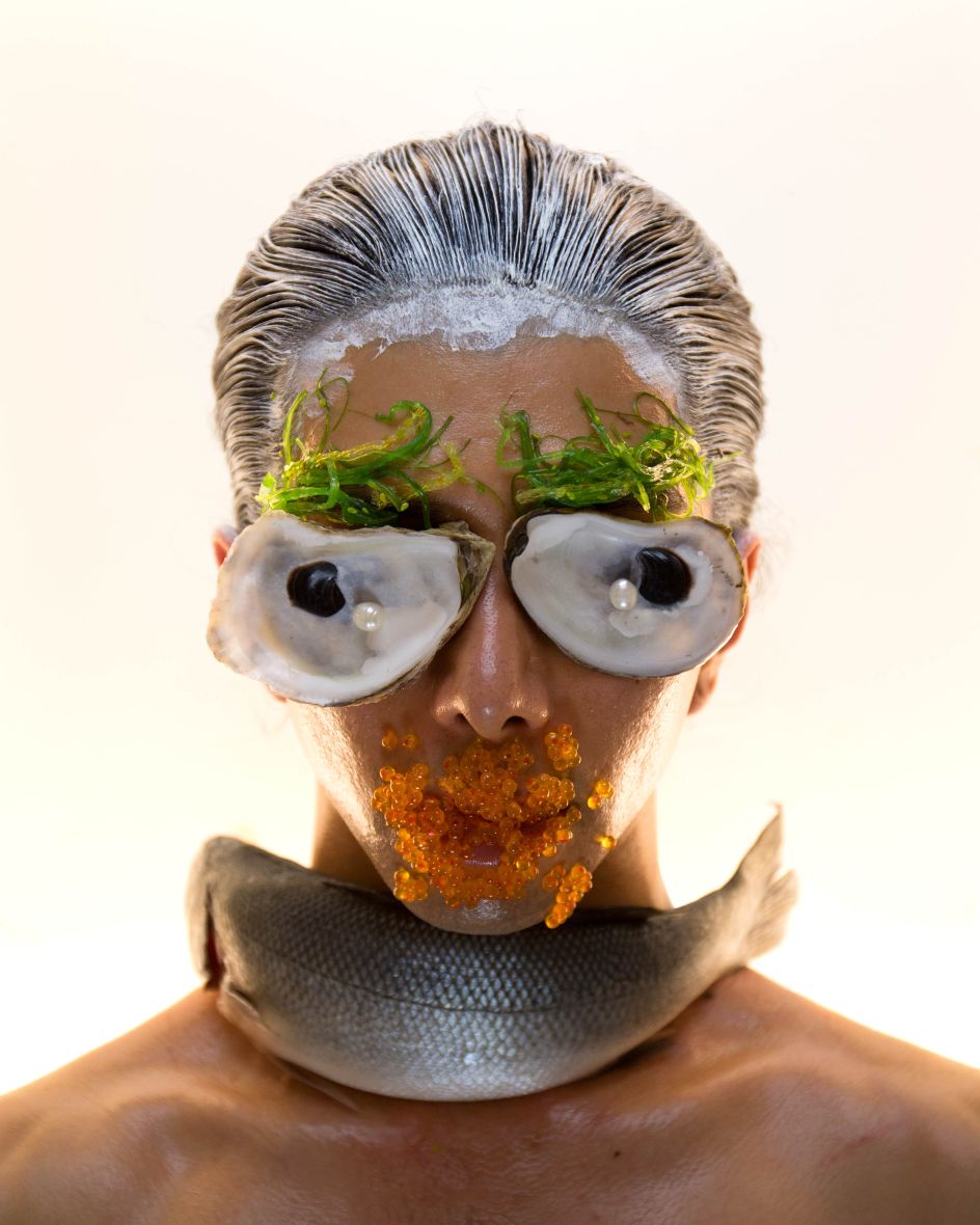 Martine Gutierrez Masking, Fish Mask, p48 from Indigenous Woman, 2018 Courtesy of the artist and RYAN LEE Gallery, New York © Martine Gutierrez