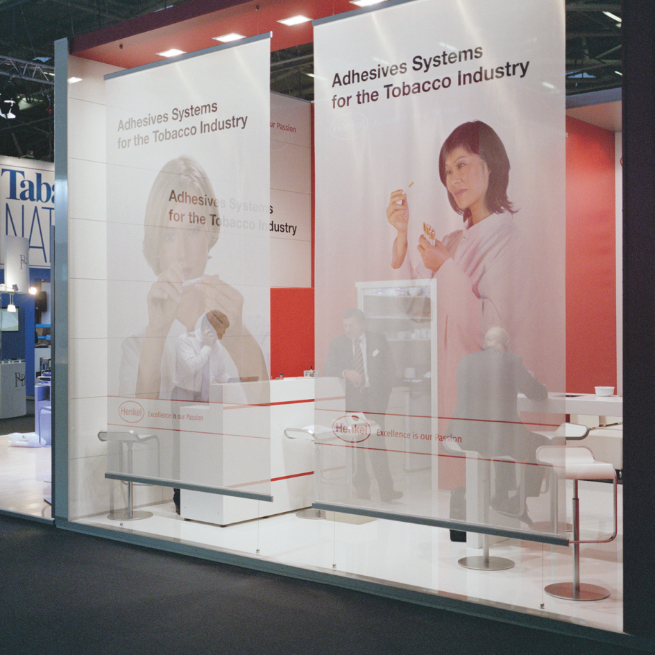 Munich, Germany Henkel, a chemical and consumer goods company exhibiting at the World Tobacco Expo. © Rocco Rorandelli