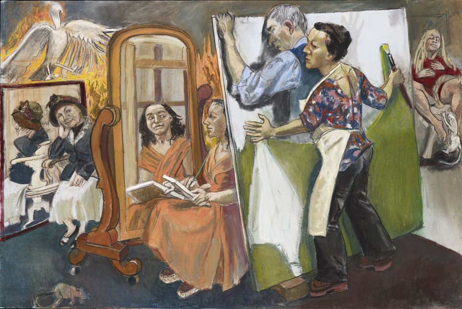 Paula REGO (b. 1935) Painting Him Out, 2011 Pastel on paper mounted on aluminium , 119.4 x 179.7 cm Collection: Private collection © Paula Rego, courtesy of Marlborough, New York and London